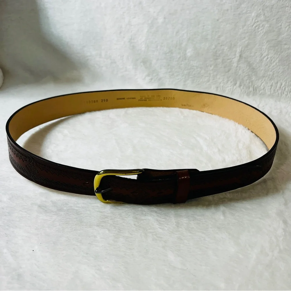 Unisex‎ Brown Genuine Leather Made in the USA Belt size 36/90